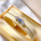  Vòng Tay, Lắc Tay Swarovski Mesmera bracelet Mixed cuts, Blue, Rhodium plated 5668359 