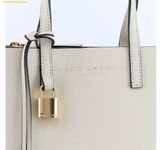  Túi Tote Marc Jacobs Mini Grind Coated Leather Tote Trắng 