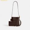 Túi Đeo Chéo Coach Bleecker Bucket Bag 21 In Signature Canvas Brass Maple