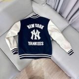  Áo Khoác Bomber New Era Varsity Baseball Jacket New York Yankees Navy (Tay Da) 