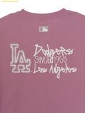  Áo Phông MLB Basic Back Street Logo Oversized Short Sleeve T-shirt LA Dodgers 3ATSB0863-07PKS Pink 