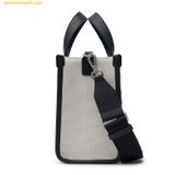  Túi Tote Vuông MLB Varsity Jacquard LA Dodgers 3AORS024N-07CRM Màu Trắng Xám 