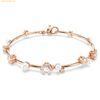 Vòng Tay Swarovski Constella bracelet Crystal pearl, Round cuts, White, Rose gold-tone plated 5729505