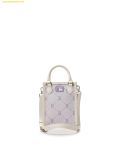  Túi Đeo Chéo Tote Mini MLB Monogram Boston Red Sox 7ACRMD35N-43IVS Trắng Tím 