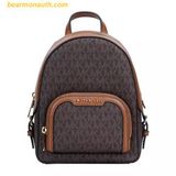  Balo Mini Michael Kors MK Jaycee Mini XS Logo Backpack Màu Nâu Logo 