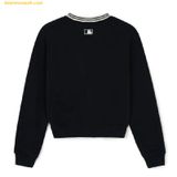  Áo Sweater Nữ MLB Varsity Cursive New York Yankees Sweatshirts 3FMTV0344-50BKS Màu Đen 