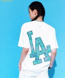  Áo Phông MLB Paisley Clipping Logo Short Sleeve T-Shirt LA (White) 3ATSI0333-07WHS 