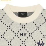  Áo Sweat MLB Monogram New York Yankees 3FKPM0134-50CRD - Trắng 