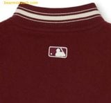  Áo Khoác Bomber MLB Common Logo Wool Varsity Jacket 3AJPB0131-43WIS Tay Da 