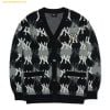  Áo Khoác Cardigan MLB Argyle Monogram New York Yankees - Màu Đen Xám 3AKCY0224-50BKS 