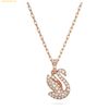 Dây Chuyền, Vòng Cổ Swarovski Swan pendant Swan, Small, White, Rose gold-tone plated 5647555