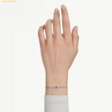  Lắc Tay Swarovski One bracelet Mixed cuts, Heart, Blue, Rhodium plated 5743019 