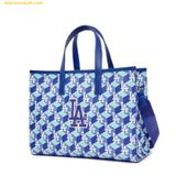  Túi Tote Vuông MLB Cube Monogram Medium Tote Bag LA Dodgers Blue 