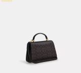  Túi Xách Coach Eliza Top Handle Bag CW013 Gold/Black Màu Đen CW012 