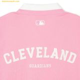  Áo Polo MLB Varsity Shoulder Color Overfit Collar Cleveland Guardians Pink 3APQV0143-45PKS 
