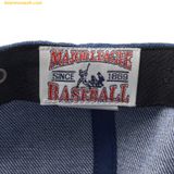  Mũ Lưỡi Trai MLB Culsive Lettering Denim Color Block Unstructured Ball Cap LA Dodgers Indigo - 3ACPVD24N-07INS 