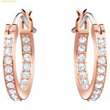  Bông Tai, Khuyên Tai Swarovski Symbolica hoop earrings Evil eye, Blue, Rose gold-tone plated 5425857 