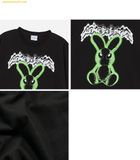  Áo Phông ADLV Neon Alien Rabbit Short Sleeve T-Shirt Đen 