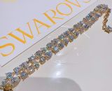  Vòng Tay Swarovski Mesmera bracelet Mixed cuts, White, Gold-tone plated 5743827 