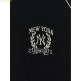  Áo Hoodie MLB Women's Sporty Varsity Banded Crop Hoodie NY (Black) 3FHDV0344-50BKS 