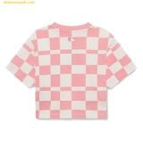  Áo Croptop MLB Kẻ Caro Philadelphia Phillies Tshirt 3FTSO0333-10PKL Màu Hồng 