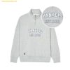 Áo Sweat MLB Varsity Overfit Half-Zip Man-to-Man NY (Melange Grey) 3AMTV0341-50MGS