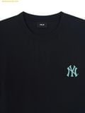  Áo Phông MLB Basic Street Color Letter Oversized Short Sleeve T-shirt New York Yankees 3ATSB1563-50BKS Black 