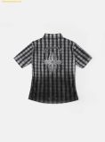  Áo Sơ Mi Bad Blood Cosmo Graphic Short Sleeve Shirt - White Check w-sht25-006 