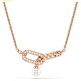  Dây Chuyền, Vòng Cổ Swarovski Constella pendant Crystal pearl, Round cut, White, Rose gold-tone plated 