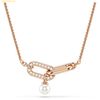 Dây Chuyền, Vòng Cổ Swarovski Constella pendant Crystal pearl, Round cut, White, Rose gold-tone plated