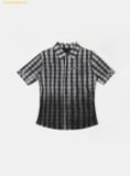 Áo Sơ Mi Bad Blood Cosmo Graphic Short Sleeve Shirt - White Check w-sht25-006 