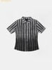 Áo Sơ Mi Bad Blood Cosmo Graphic Short Sleeve Shirt - White Check w-sht25-006