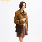  Túi Đeo Chéo Coach Bleecker Bucket Bag 21 In Signature Canvas Brass Maple 