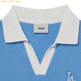  Đầm Polo MLB Women's Open Collar Contrast Comfortable Fit Collar Dress LA (Sky blue) 3FOPB0333-07SBS 