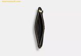  Ví Coach Polished Pebble Small Wristlet Màu Đen 