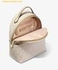  Balo Michael Kors Sheila Medium Two-Tone Signature Logo Backpack Pale Gold 35F4G6HB6M 
