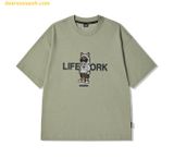  Áo Phông Life Work Hip Dog Applique Short Sleeve T-shirt LK262TS506 