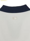  Áo Polo MLB Women's Basic Open Collar Slim Fit Collared T-Shirt New York Yankees - SKU: 3FPQB0663-50IVS - Ivory 