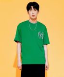  Áo Phông MLB Checkerboard Clipping Logo Overfit Short Sleeve T-Shirt NY 3ATSO0233-50GND 