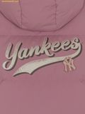  Áo Khoác Phao MLB Varsity Vintage Lettering Hooded Short Padding New York Yankees 3ADJV0356-50PKD Hồng 