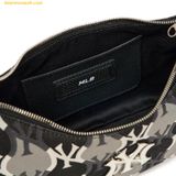  Túi Đeo Vai MLB Argyle Monogram Strap Hobo Bag New York Yankees - Đen xám 3ABQS072N-50BKS 