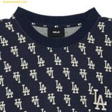  Áo Sweat MLB Classic Monogram Front Pattern Jacquard Overfit Man-to-Man LA (D.Navy) 3AMTM0334-07NYD 