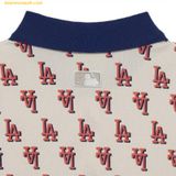  Áo Polo MLB Women's Classic Monogram Allover Pattern Carat LA (Cream) 3FPQM0233-07CRS 