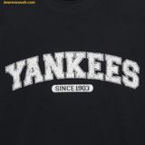  Áo Phông MLB Varsity Logo Overfit Short Sleeve T-Shirt NY 3ATSV0633-50BKS Đen 