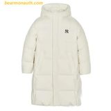  Áo Khoác Phao Dài MLB Basic Big Lettering Hood Long Padding New York Yankees 3ADJB1846-50CRS - Kem 