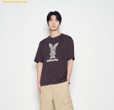  Áo Phông ADLV Stripe Rabbit Short Sleeve T-Shirt Nâu 