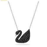  Dây Chuyền Swarovski Swan pendant Swan, Black, Rhodium plated 5347329 