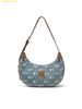 Túi Đeo Vai MLB Classic Monogram Vintage Denim Hobo Bag New York Yankees 3ABQMV55N-50BLL - Xanh
