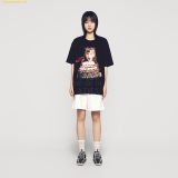  Áo Phông ADLV Chocolate Cake Girl Lettering Baby Face Short Sleeve T-Shirt 