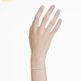  Vòng Tay, Lắc Tay Swarovski Matrix bracelet Crystal pearl, Round cut, White, Rhodium plated 5689633 